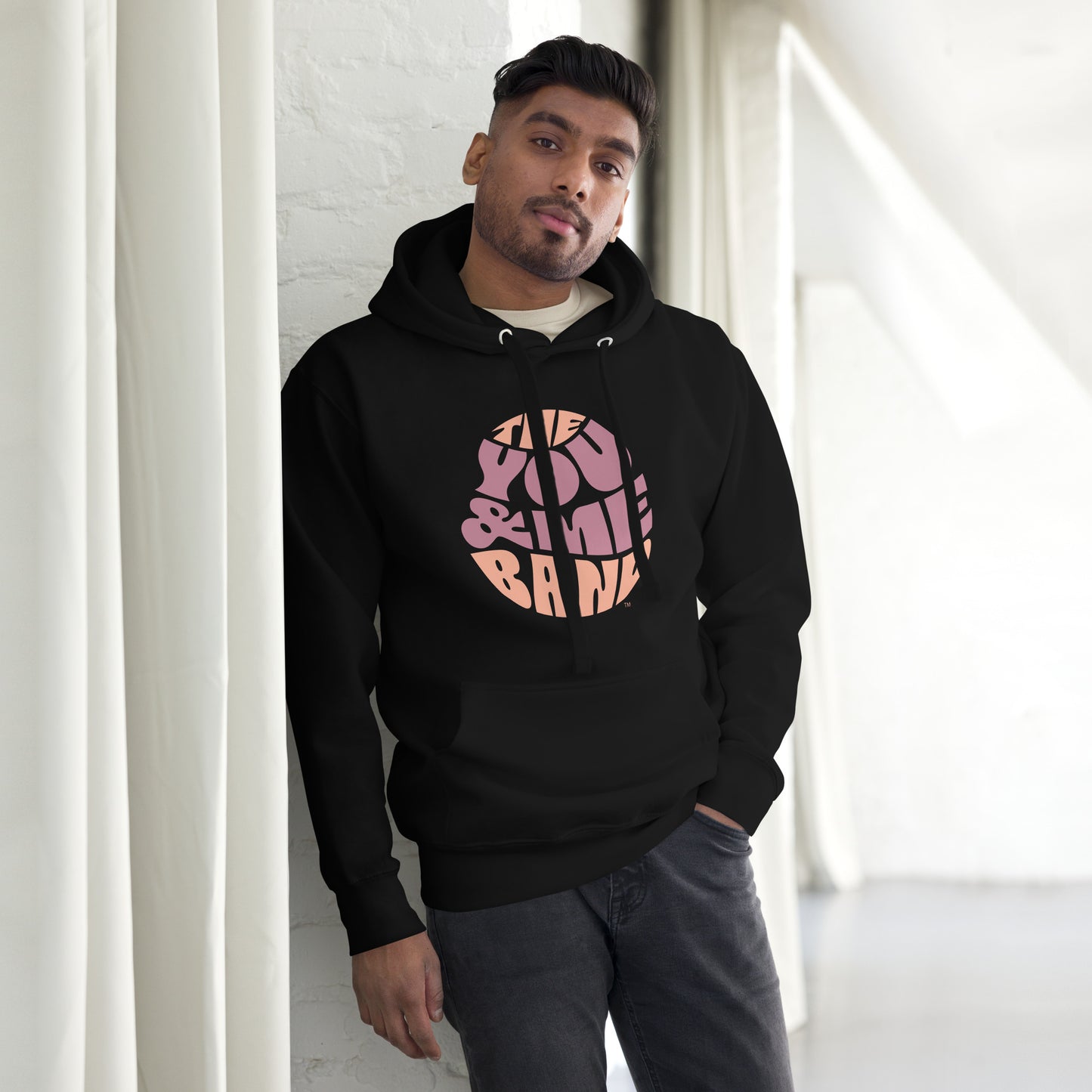 Unisex Hoodie - Magenta & Orange logo