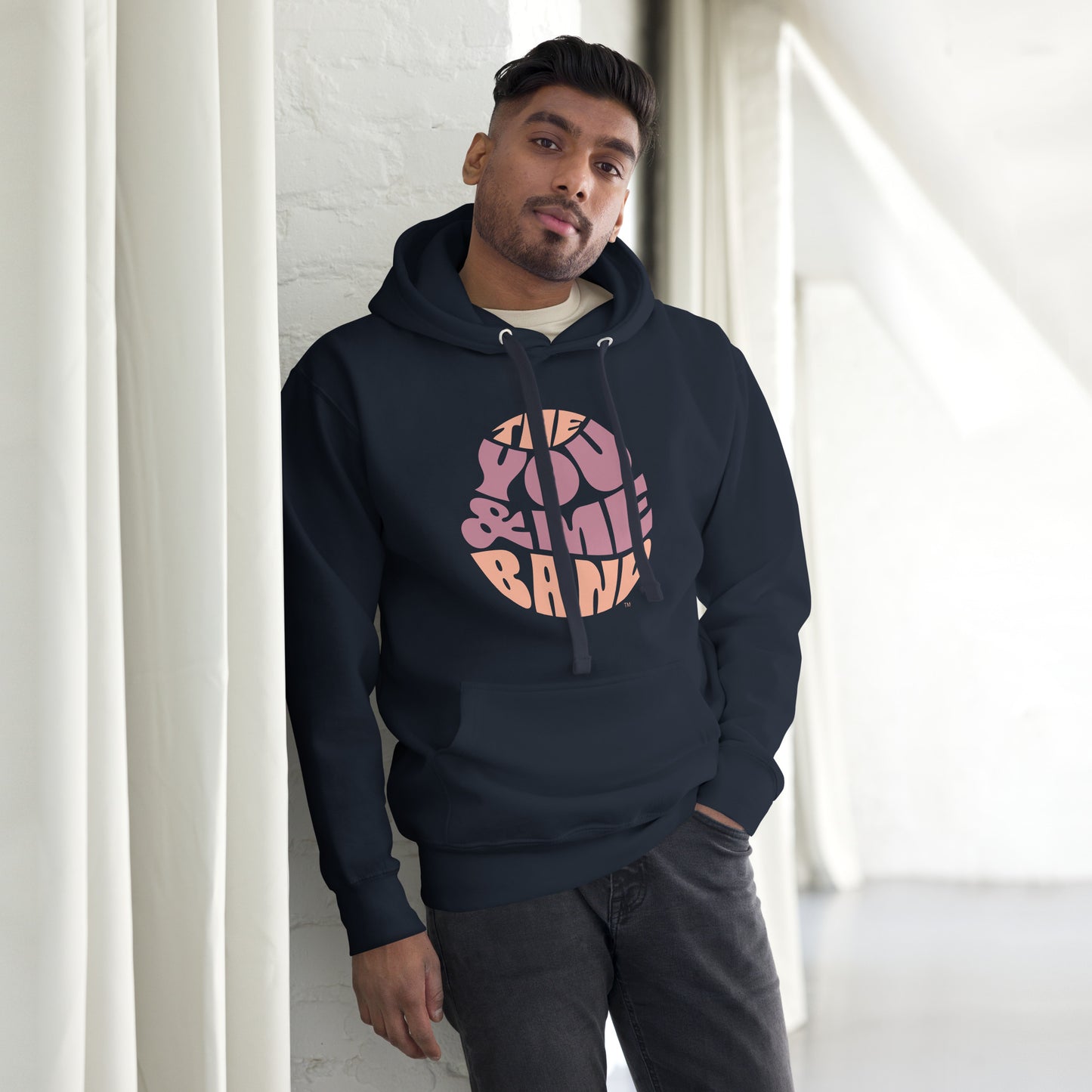 Unisex Hoodie - Magenta & Orange logo